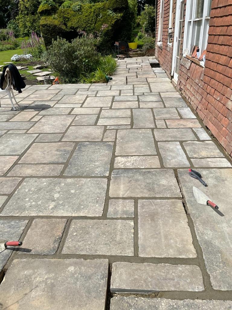 Patio pointing Tenterden Kent - professional outdoor paving repointing